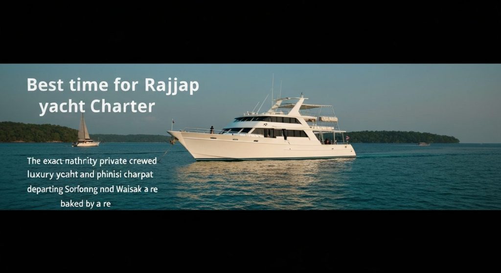best time for raja ampat yacht charter — Photorealistic editorial travel photograph relevant to: The exact-match authori