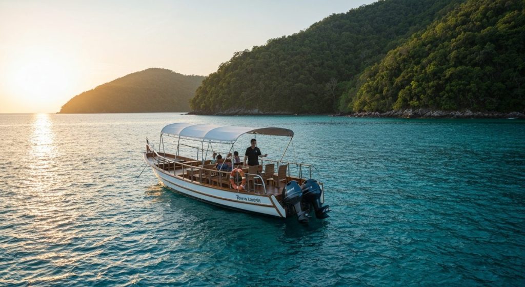 how to choose right yacht raja ampat boat size — Photorealistic editorial travel photograph relevant to: The exact-match