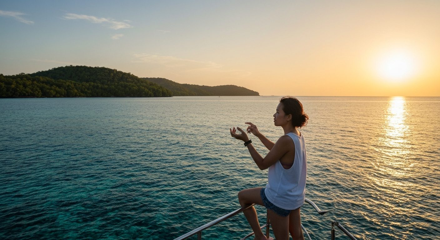 raja ampat luxury yacht charter cost — Photorealistic editorial travel photograph relevant to: The exact-match authority