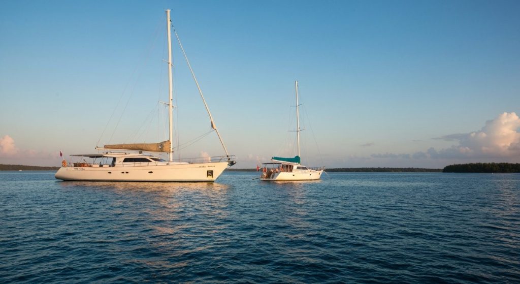 sailing yacht charter raja ampat — Photorealistic editorial travel photograph relevant to: The exact-match authority for