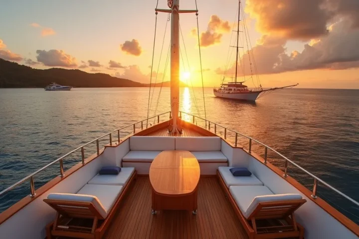 Motor Yacht vs Sailing Yacht in Raja Ampat